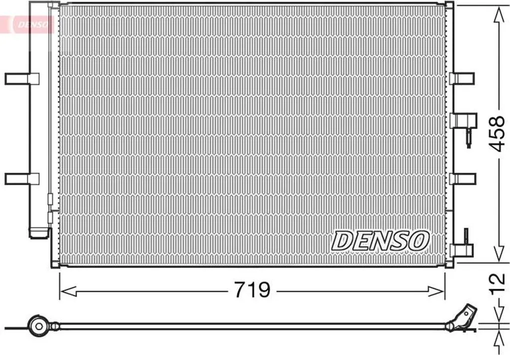 Condensateur de Clim DENSO DCN10036 OE 1778169 Qualité de Première Monte