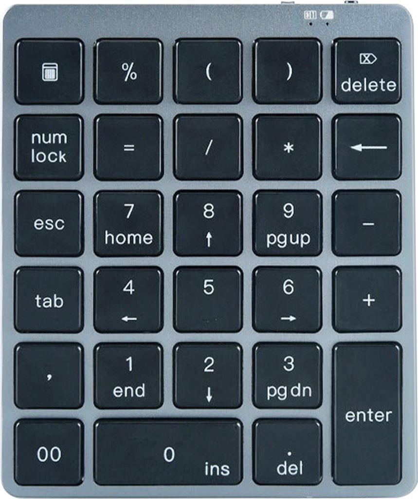 N970 ProTastatur, Wireless Ziffernblock, 28 Tasten, Bluetooth, USB, Multifunktionstasten