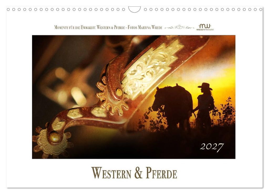 Western und Pferde (Wandkalender 2027 DIN A3 quer), CALVENDO Monatskalender