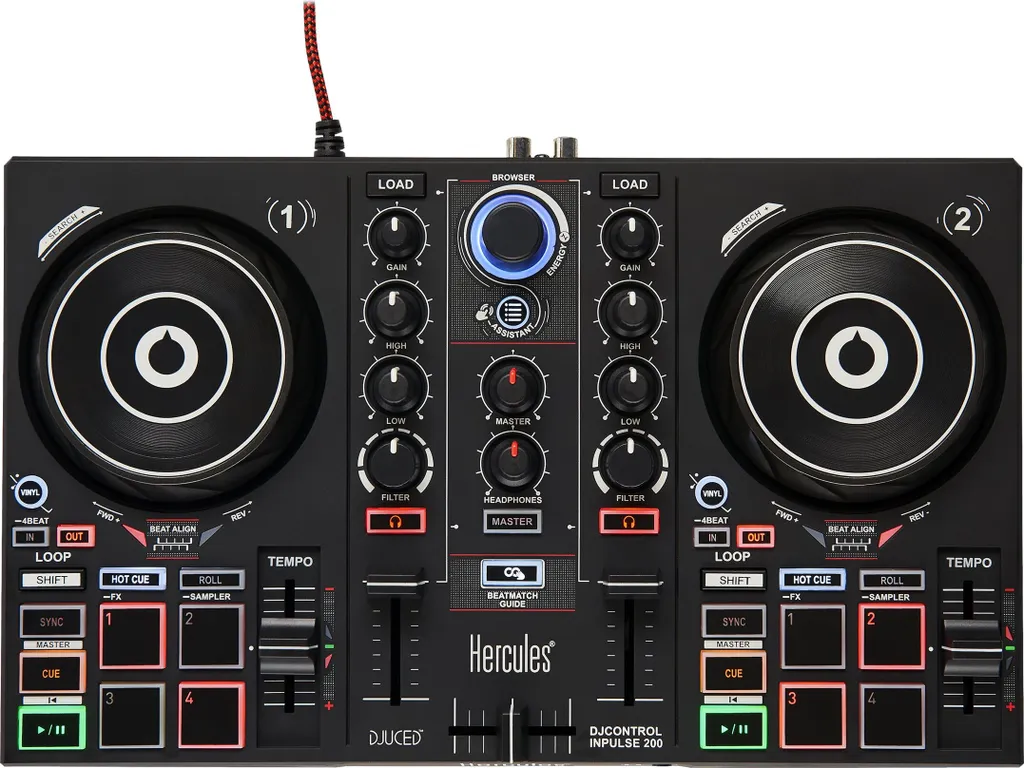 Hercules Inpulse 200 Contrôleur DJ avec guides lumineux Beatmatch