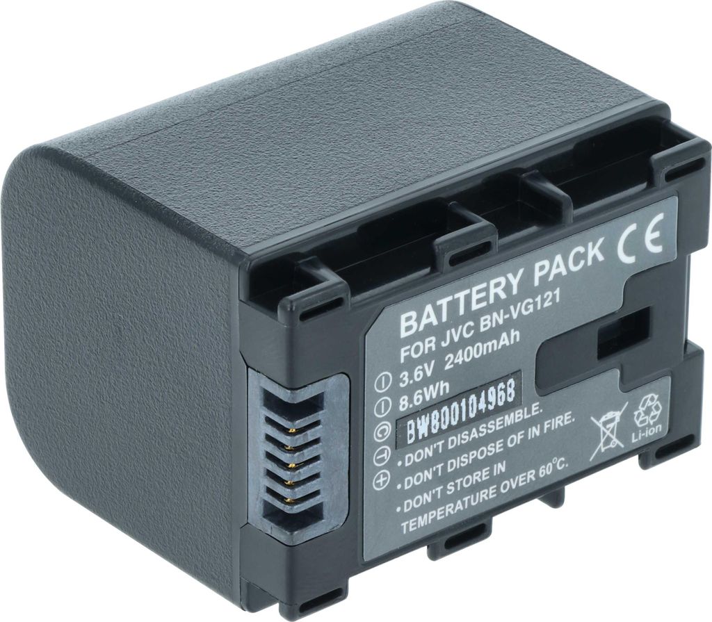 vhbw Akku kompatibel mit JVC GZ-HM550, GZ-HM550BEK, GZ-HM50, GZ-HM50U, GZ-HM550BEU, GZ-HM450 Videokamera Camcorder (2400 mAh, 3,6 V, Li-Ion)