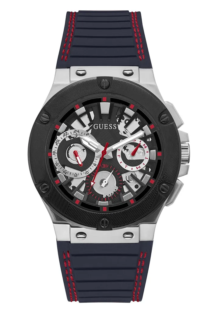 Guess Circuit GW0487G1 Orologio Uomo Multifunzione Blu e Acciaio