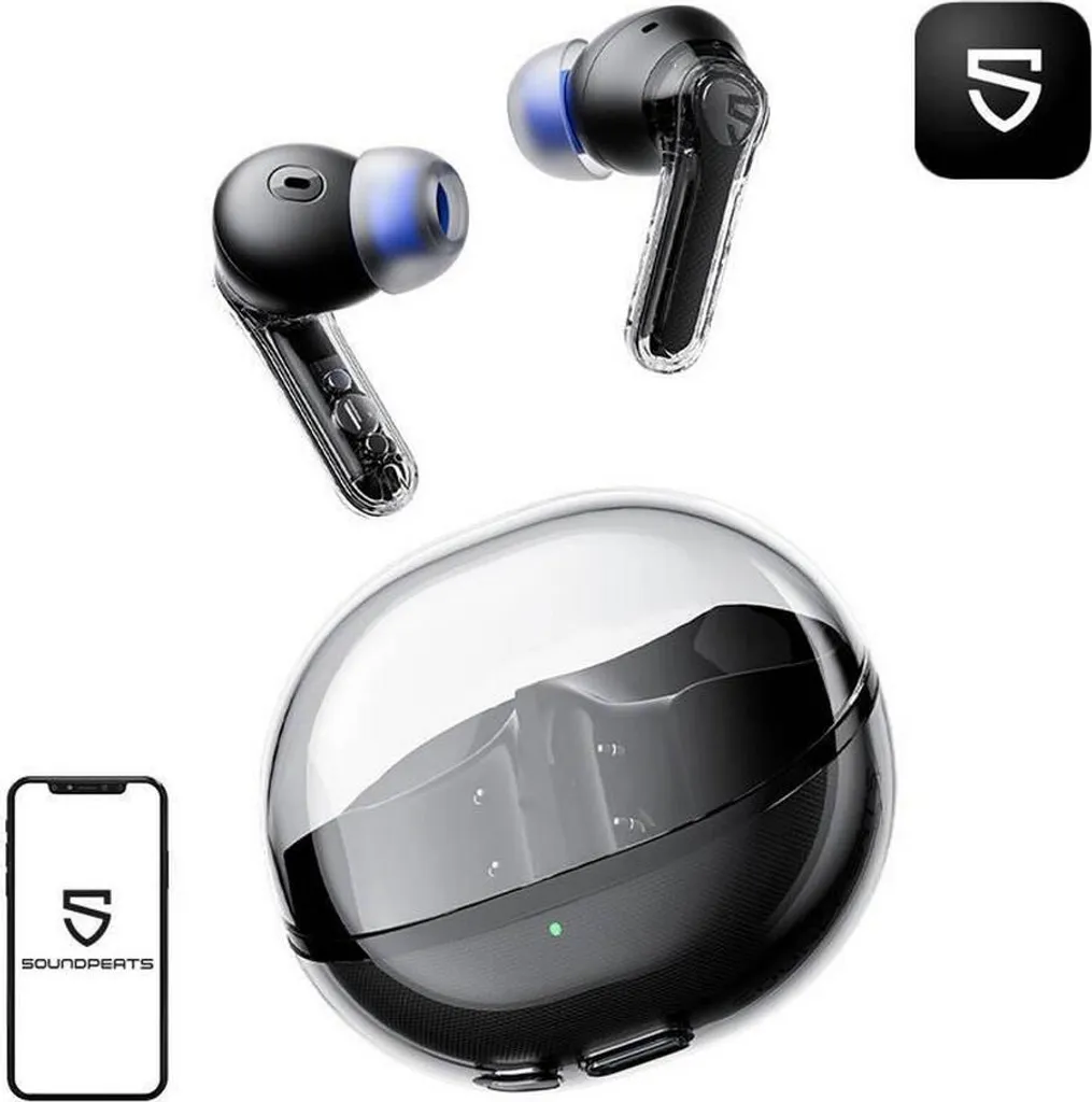 Écouteurs Sport et Travail SoundPEATS Clear Noir Étanches IPX4 Longue Durée