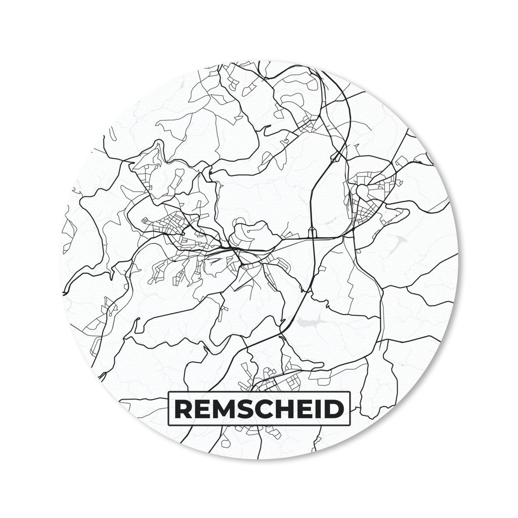 MuchoWow Mauspad Mousepad Remscheid - Karte - Stadtplan 40x40 cm - Mousepads - Maus Mat - Pad - Mausunterlage - Schreibtisch Accessoires