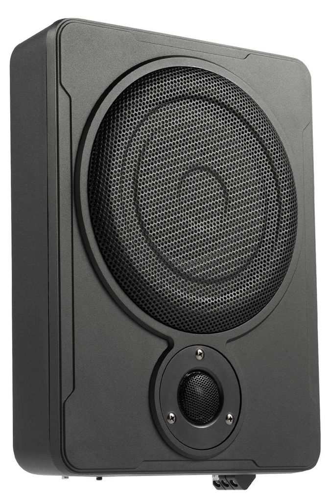 Auto Subwoofer und Verstärker Set - Aktiver 20 cm Untersitz-Subwoofer - 300 W schlanker 7,6 cm Basslautsprecher für Auto HiFi
