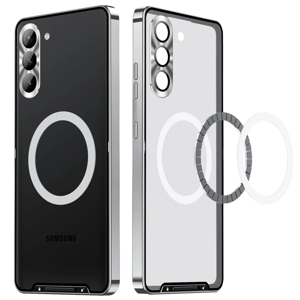 Cover S23 Anti-Urti Metallo Argento: Protezione Totale Fotocamera - 2