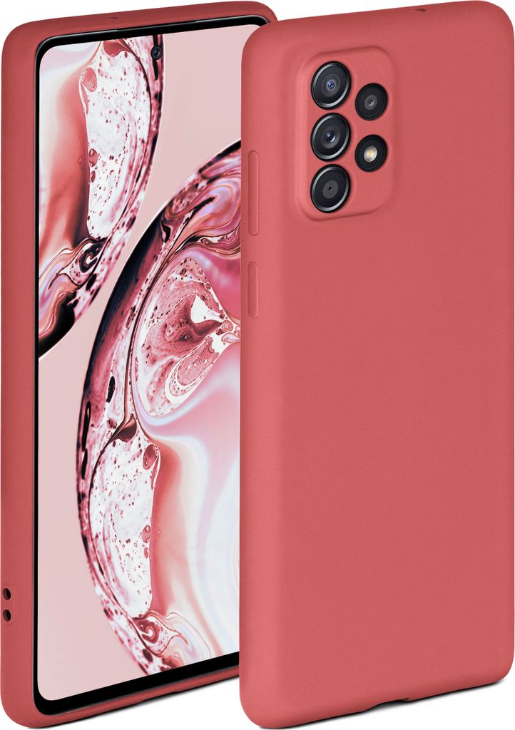 Soft-Case für Samsung Galaxy A72, Farbe:Sonnenuntergangsrot