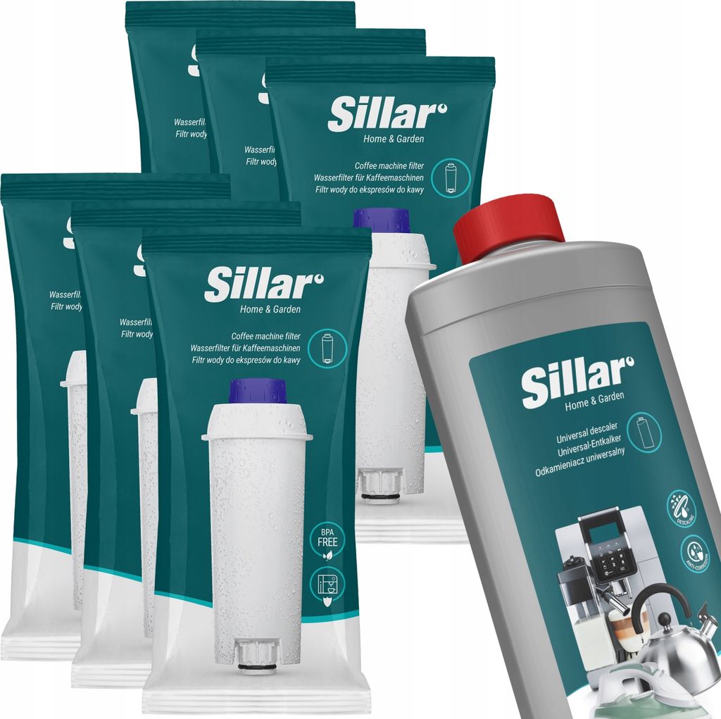 Sillar Wartungsset für Kaffeemaschinen: 6x Wasserfilter + Produktbild 