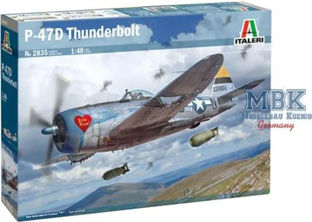 Maquette P-47D Thunderbolt 1:48 - Modèle ultra détaillé E.T.O. 2835 - 3