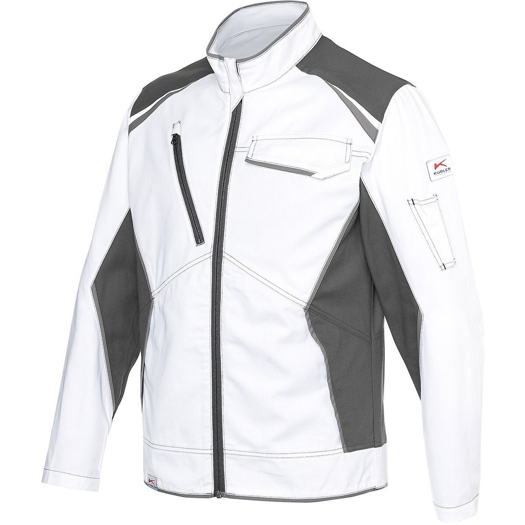 Kübler Iconiq Baumwolle Jacke weiß/anthrazit Gr. XL