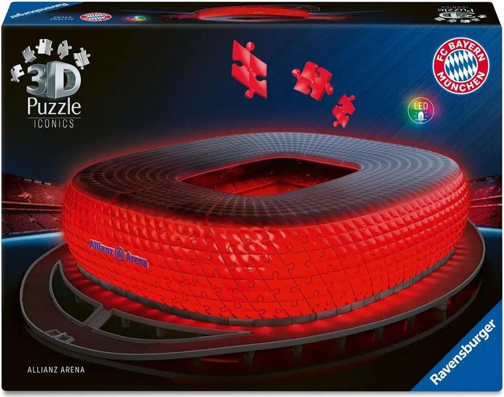 puzzle 3D Iconics: Allianz Arena - con le luci Immagine del prodotto 
