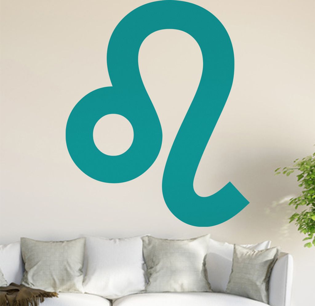 Sternzeichen: Löwe Wandtattoo in 6 Größen - Wandaufkleber Wall Sticker - Dekoration, Küche, Wohnzimmer, Schlafzimmer, Badezimmer