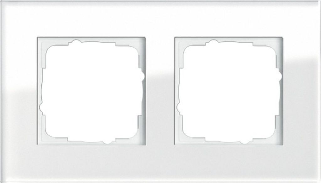 Gira Rahmen, 2fach, Esprit, Glas, weiß, 1 Stk.