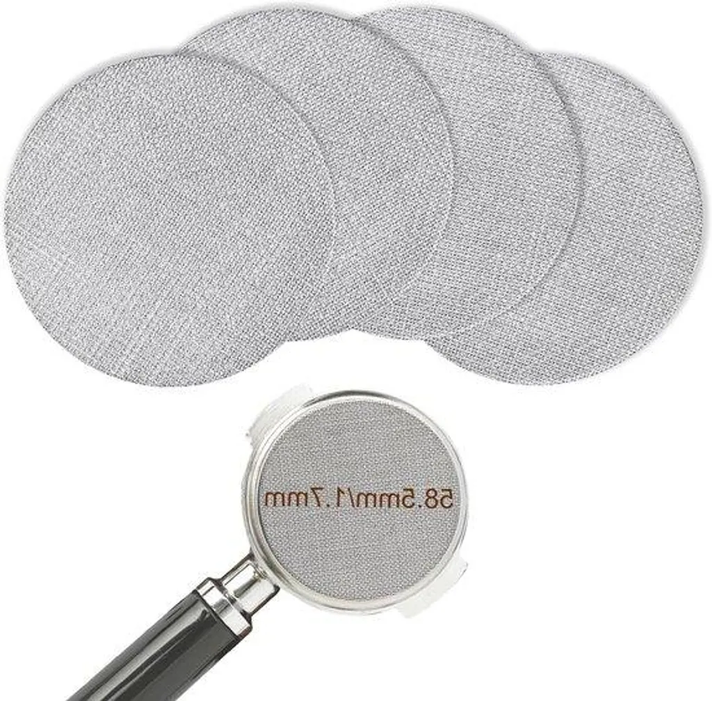 Puck screen café 58mm réutilisable en inox 316 lot de 4 filtres 150μm