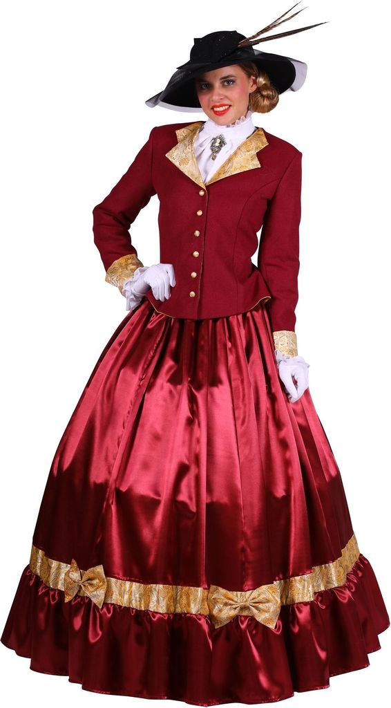 T2895-0800-S weinrot Biedemeier Dame viktorianisches Kostüm Gr.S=38