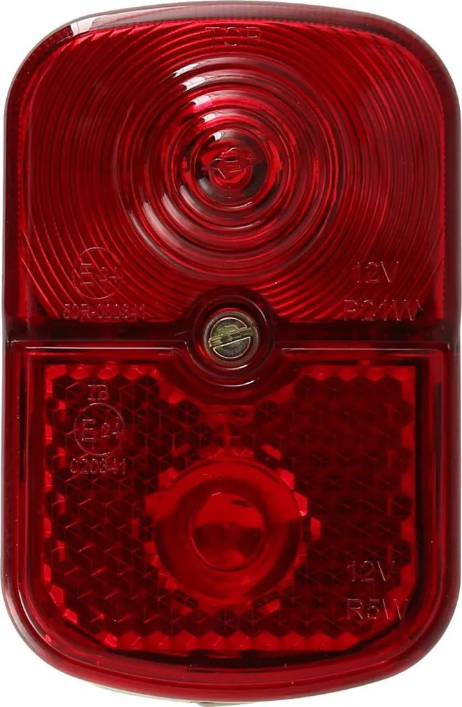 Feu arrière Angular rouge Simson SR4-4 Hawk avec cabochon renforcé 6V - 2