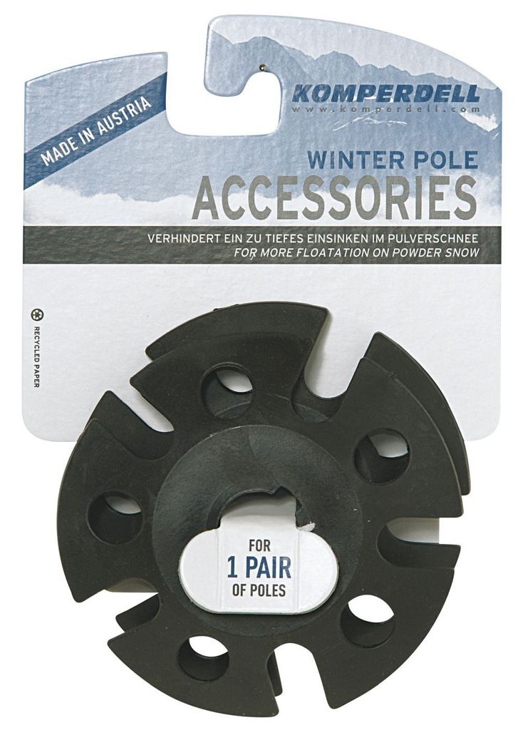 Product packaging for winter pole accessories.