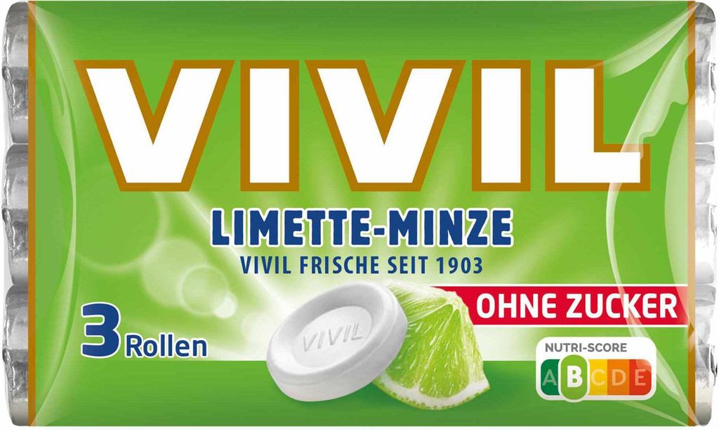 VIVIL® 2917 VIVIL® Limette-Minze ohne Zucker Bonbons 84,0 g Immagine del prodotto 