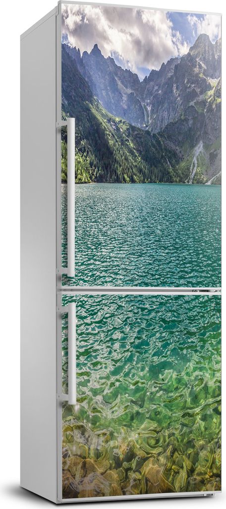 Tulup Kühlschrankdekoration - 70x190 cm - Aufkleber auf dem Kühlschrank - See in den Bergen
