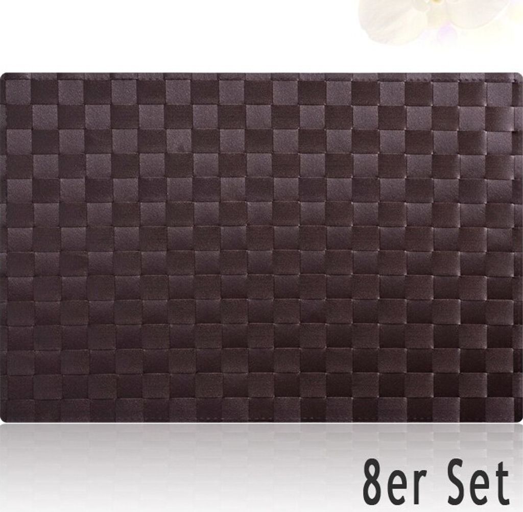 Tischset MODERN braun 8er Tischunterlage als Tischdeko