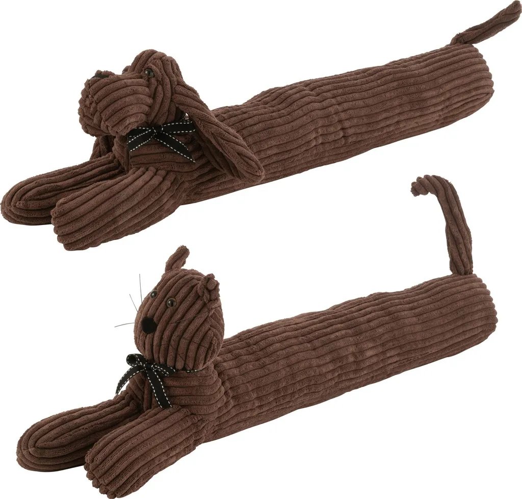 Isolant bas de porte J-Line chien et chat brun pour stopper le froid
