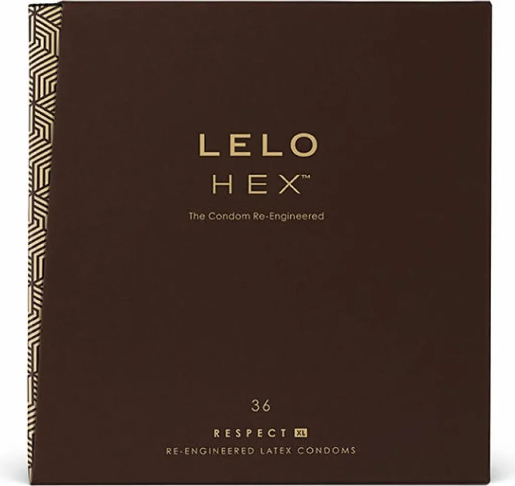 LELO HEX Respect XL Préservatifs Fins Structure Hexagonale - Boîte de 36