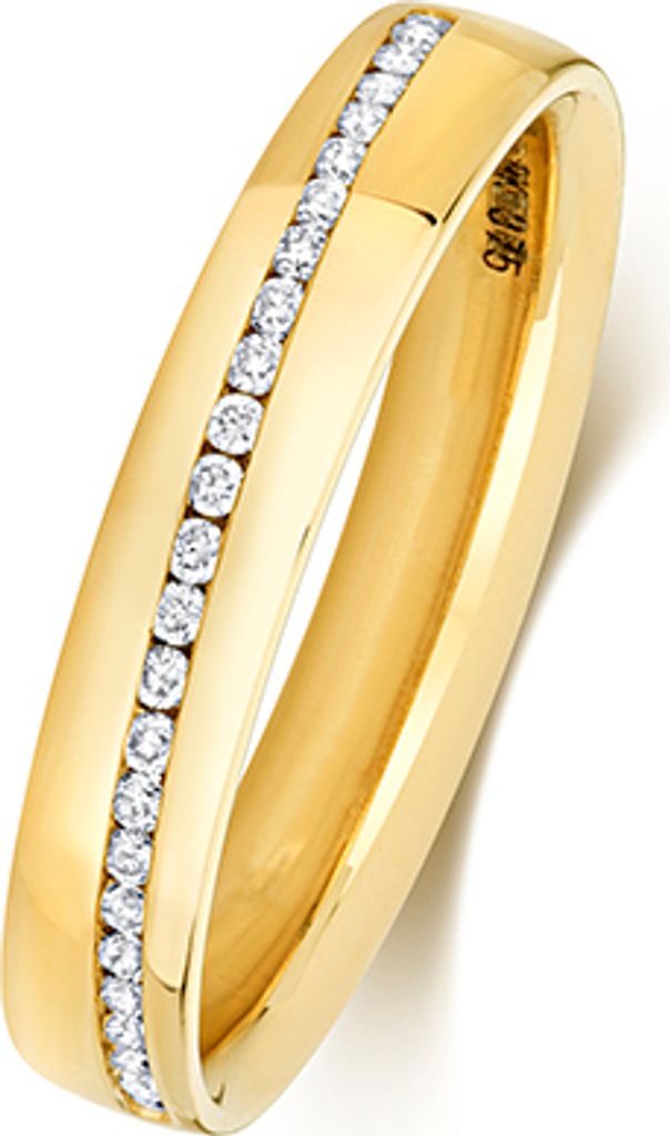 9 Karat (375) Gold 4mm Court Form Damen - Diamant Produktbild 