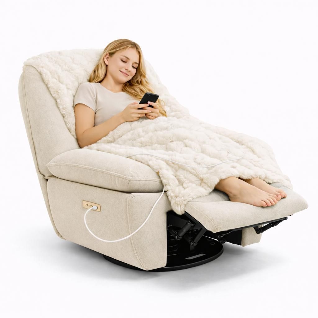 FLEXISPOT XR6 Oval Elektrischer Relaxsessel mit Decke, 360° Produktbild 