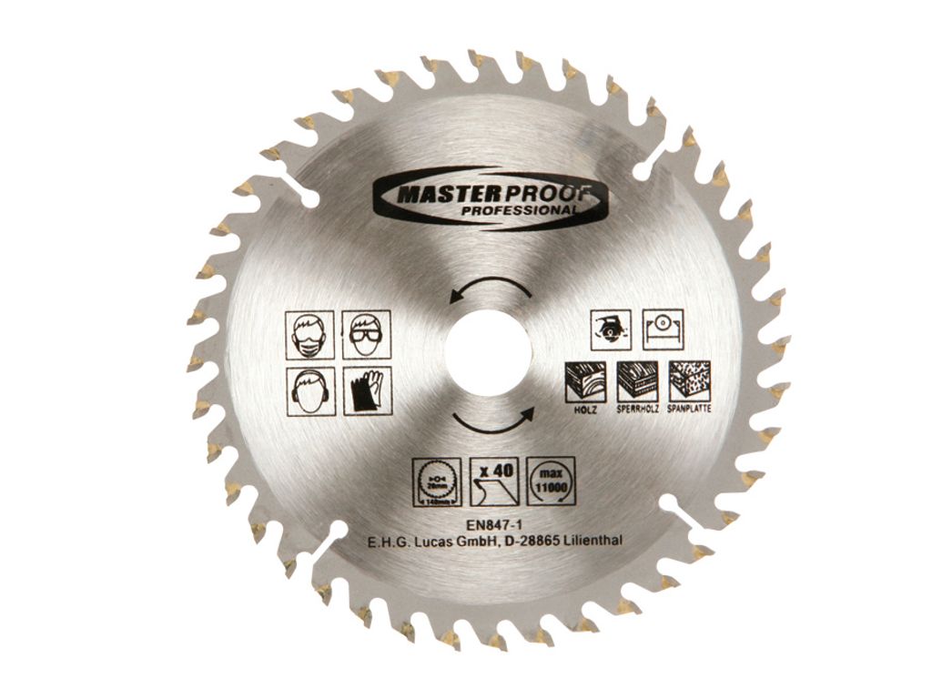 MASTERPROOF Hartmetall-Kreissägeblatt, 140x20, 40 Zähne Produktbild 