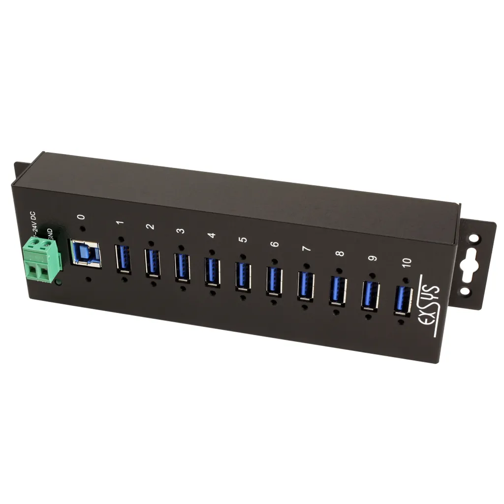 Hub USB Industriel Métal 10 Ports : Fini les Manques de Ports USB 3.0