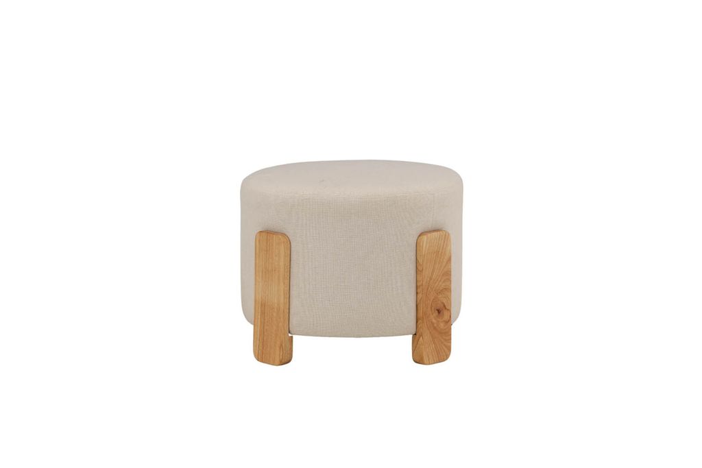 Pouf Coffey, poggiapiedi Ø52,5cm marrone. Immagine del prodotto 