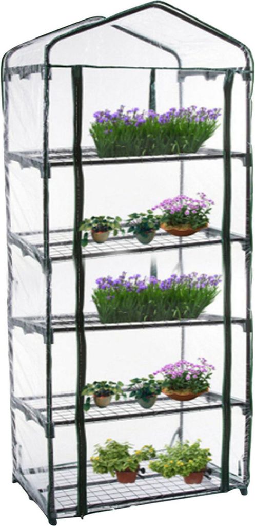 Gewächshausabdeckung Transparent Easy Assembly PVC Roller Reißverschluss Design Gewächshausanlageabdeckung für Garten-5-lagig