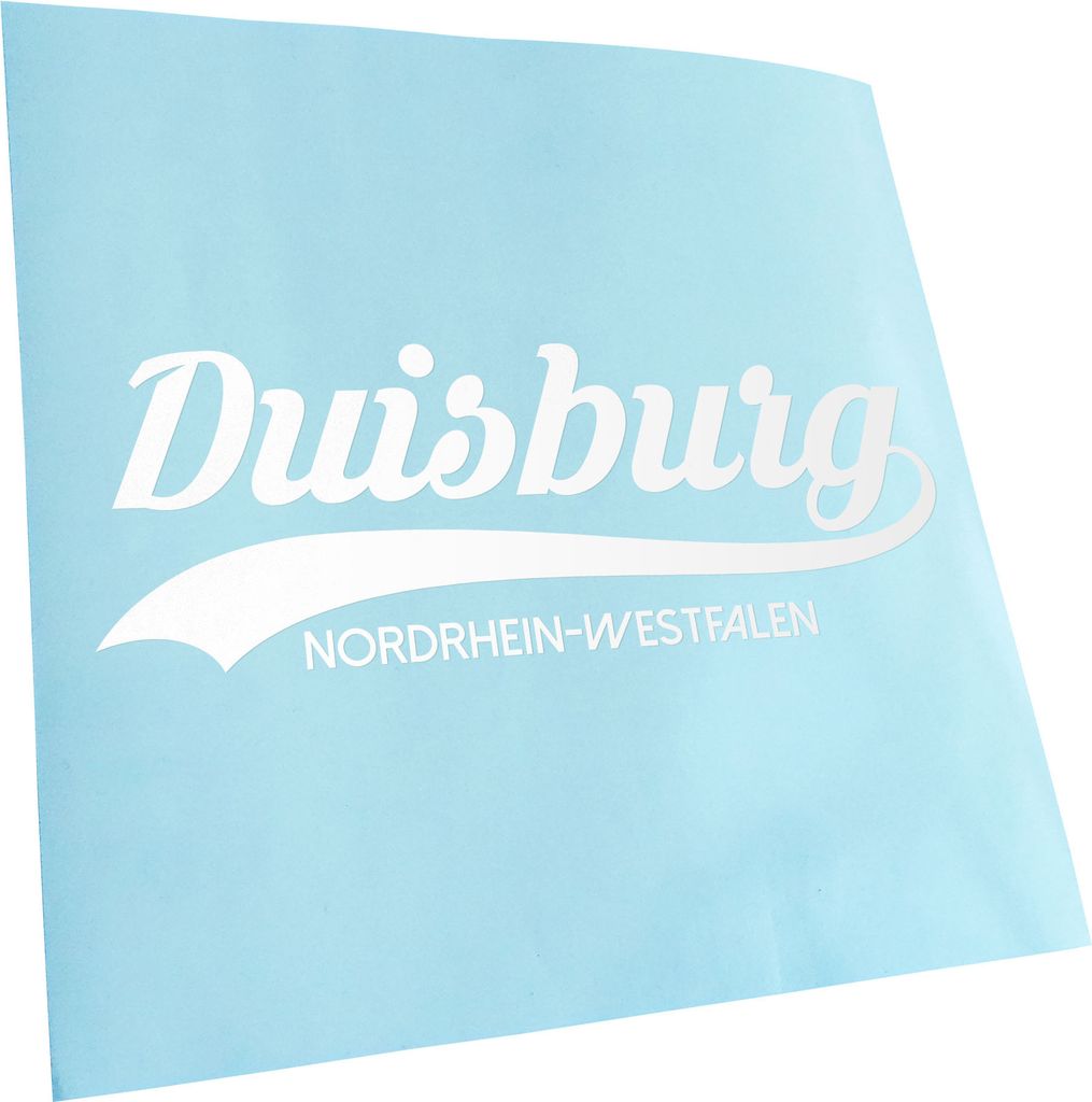 Kiwistar - Autoaufkleber - Duisburg Nordrhein-Westfalen - Weiss - 40x14cm - Aufkleber für Auto, Laptop, Fahrrad, LKW, Motorrad Mehrfarbig JDM Deca...