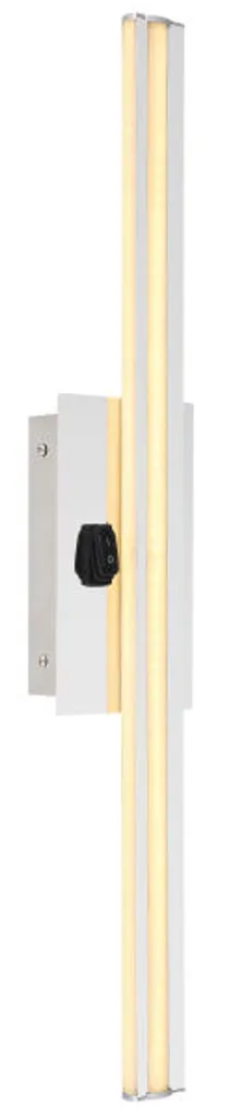 Globo Lighting Applique LED 18W Chrome 61cm IP44 3000K pour Salle de Bain