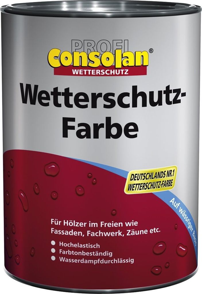 Consolan Profi Wetterschutzfarbe Seidenglänzend Farbwahl Produktbild 
