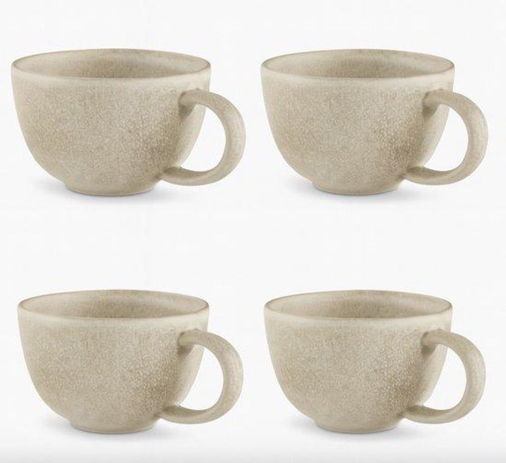 Porzellan Kaffeebecher 35 cl | Hell Beige | Elegante Teebecher & Kaffeebecher | Ø11 x H7 cm | Umweltfreundlich & Stilvoll