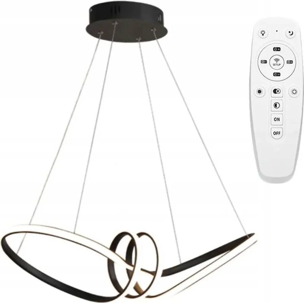 Luminaire LED pour table de salle à manger Toolight APP823-CP Noir