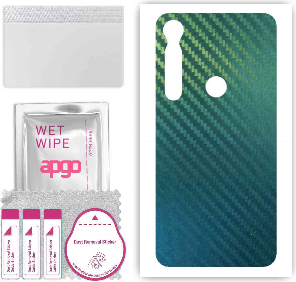 apgo Rückseite Schutzfolie, Skin, kompatibel mit Motorola Moto G8 Plus, Hinten Displayschutzfolie aus Vinylfolie, kratzfest, einfache Montage - Ko...