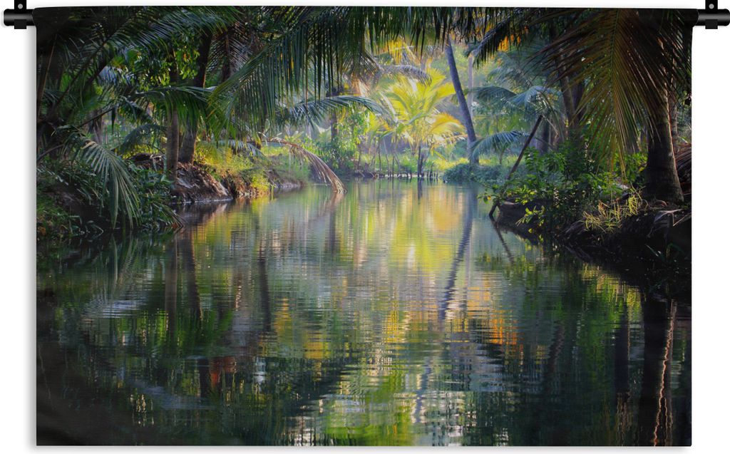 MuchoWow Wandteppich Wandbehang Tropische Reflexion 60x40 cm Tapisserie Dekoration Wandtuch - Wanddekorationen