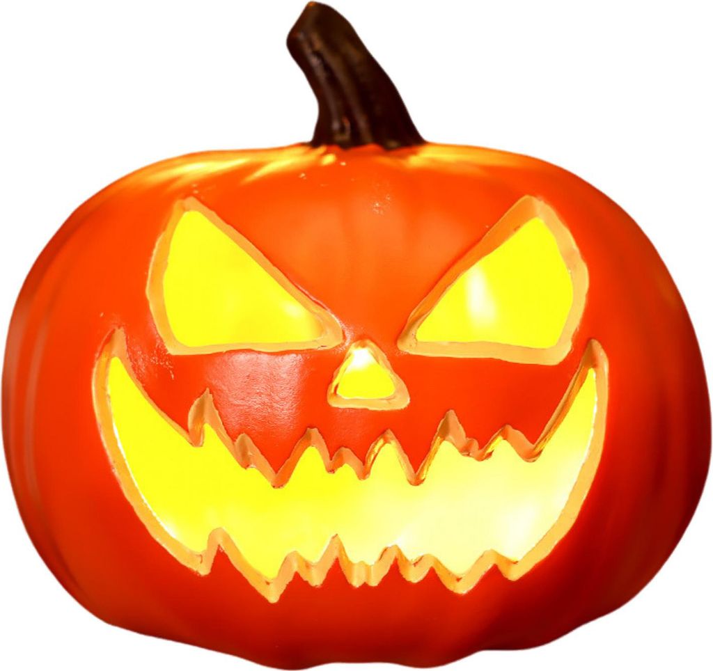 Halloween Kürbis Laterne Batterie Betrieben Kunststoff Kürbis Statue Licht Up Kürbis Lampe Halloween Home Decor Tabelle