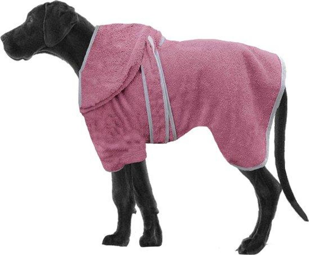 Hundebademantel 100% Baumwolle weich komfortabel mit Kapuze und Gürtel