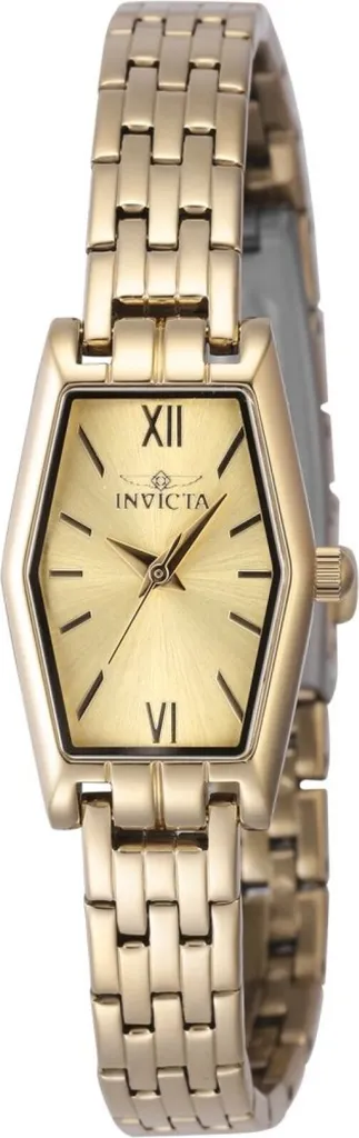 Invicta Angel 48123 Orologio da Donna - Impermeabile - Analogico - Movimento Quarzo - acciaio inossidabile con quadrante oro - 20mm