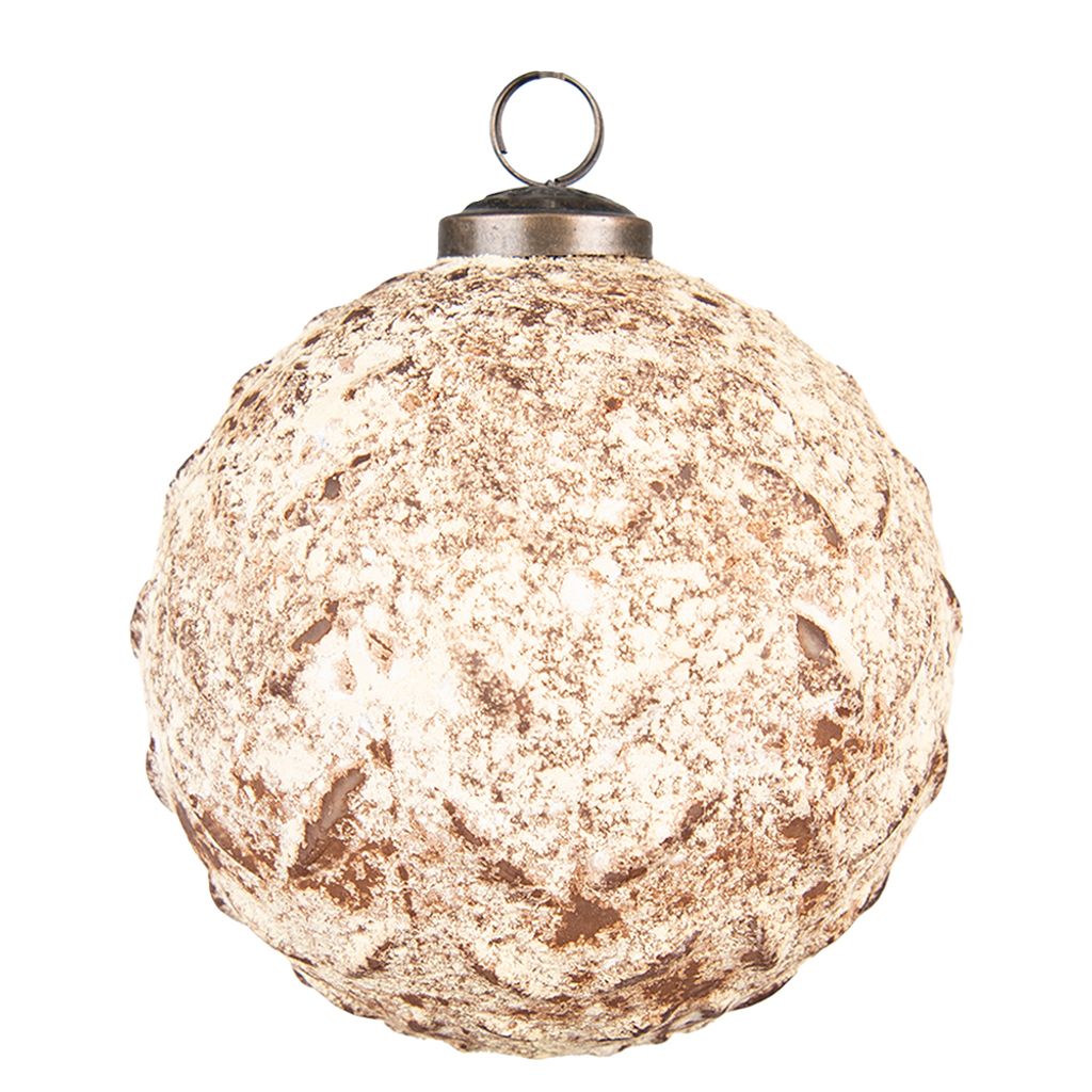 Clayre & Eef Weihnachtskugel Ø 12 cm Braun Glas