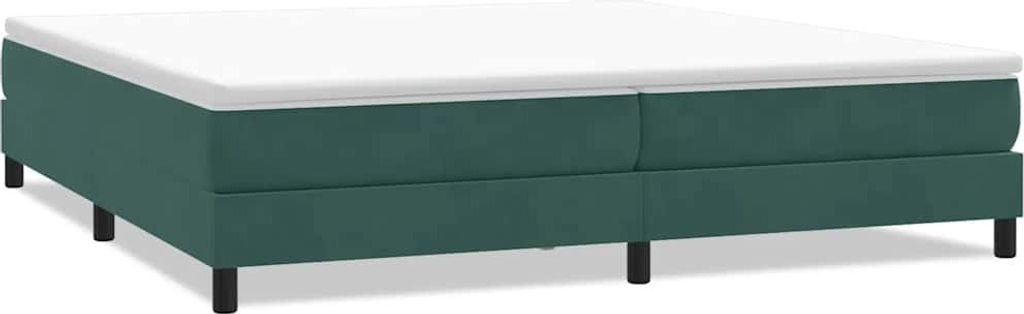 Boxspringbett ohne Matratze Dunkelgrün 200x220 cm Samt
