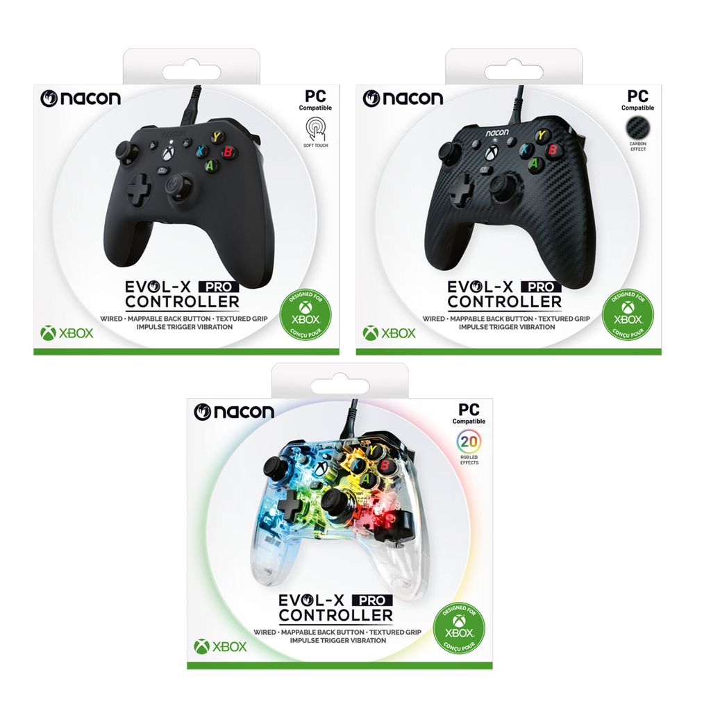 Xbox Controller EVOL-X PRO, RGB / Transparent Produktbild 