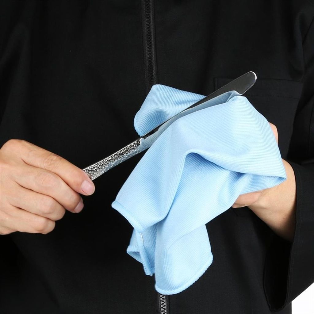 Jantex Glastuch | 400(L)x400(B)mm | blau | 5 Tücher | für Glas und Edelstahl