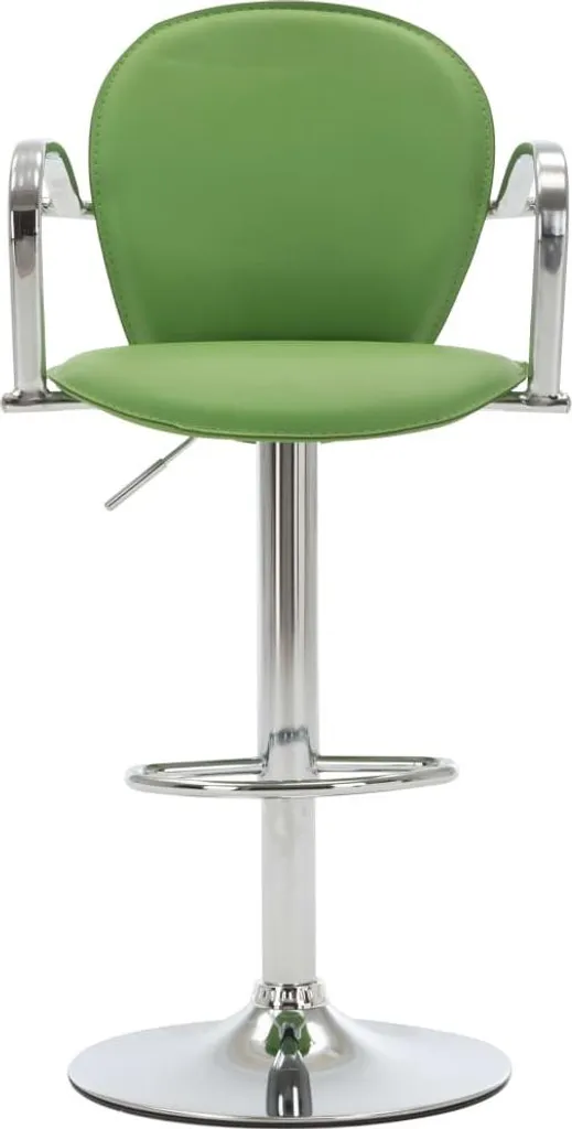 Sgabello da bar con bracciolo 2 pz. Similcuoio verde - 4