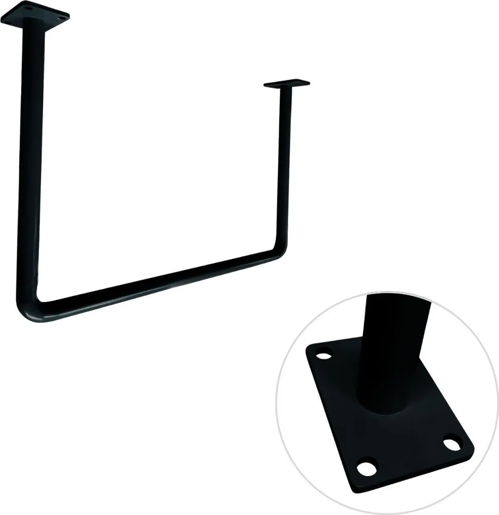 Barra trazioni soffitto 40x60 cm nera | Sbarra professionale per casa