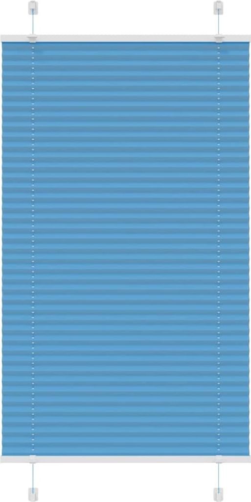 Plissee Blau 80x100 cm Stoffbreite 79,4 cm Polyester