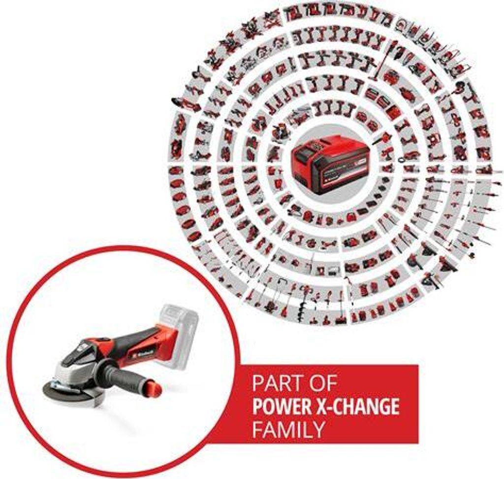 Einhell Power X-Change Akku Winkelschleifer TE-AG 18 Li-Ion Produktbild 2